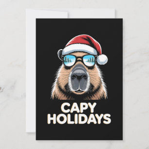 Capy Ferien Weihnachten Capybara Sonnenbrille Weih Einladung