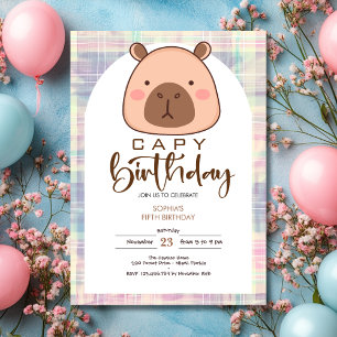 Capy Geburtstag Capybara Kinder Geburtstag Einladung