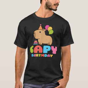 Capy Geburtstag Capybara Liebhaber Lustiges Nageti T-Shirt