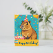 Capy Geburtstag Postkarte (Stehend Vorderseite)