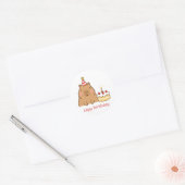 Capy Geburtstag Süße Capybara-Party Runder Aufkleber (Umschlag)