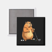 Capy Golf Player Cute Cappy Srts Cartoon Design  Magnet (Vorderseite/Rückseite)