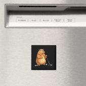 Capy Golf Player Cute Cappy Srts Cartoon Design  Magnet (In Situ (Geschirrspüler))