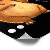 Capy Golf Player Cute Cappy Srts Cartoon Design Poster (Ecke)