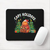 Capy Holidays Capybara Santa Hat Xmas Men Women Ki Mousepad (Mit Mouse)