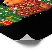 Capy Holidays Capybara Santa Hat Xmas Men Women Ki Poster (Ecke)