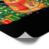 Capy Holidays Capybara Santa Hat Xmas Men Women Ki Poster (Ecke)