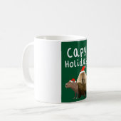 Capy Holidays Capybara Weihnachten Kaffeetasse (Vorderseite Links)