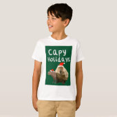 Capy Holidays Capybara Weihnachten T-Shirt (Vorne ganz)