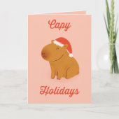 Capy Holidays Capybara Weihnachtskarte Karte (Vorderseite)