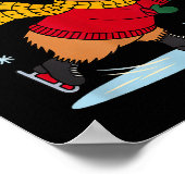 Capy Holidays Ice Skating Capybara Funny Xmas Chri Poster (Ecke)