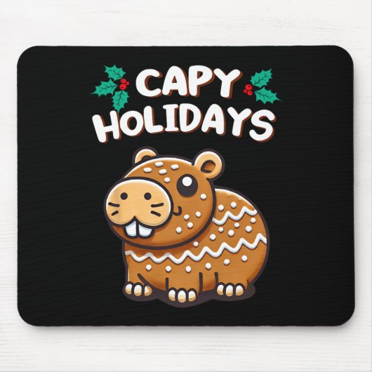 Capy Holidays Weihnachtsgebäck Lebkuchen Mousepad (Vorne)