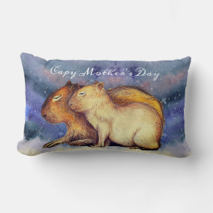Capy Mother Day Niedlich Capybara Baby & Mama Cust Lendenkissen