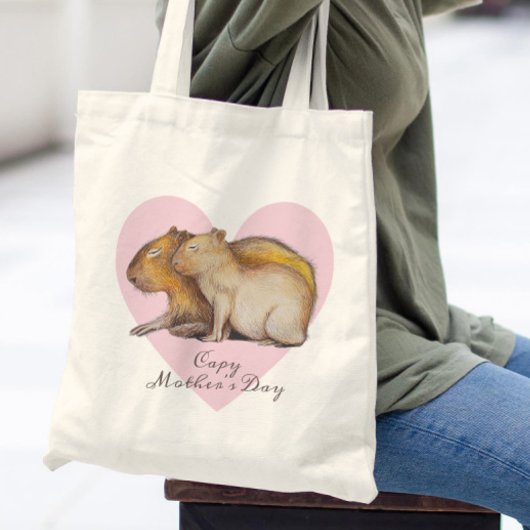 Capy Mother Day Niedlich Capybara Baby & Mama Cust Tragetasche