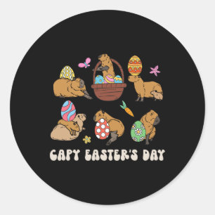 Capy Oaster Day Capybara Jagd Eier Spaß Runder Aufkleber