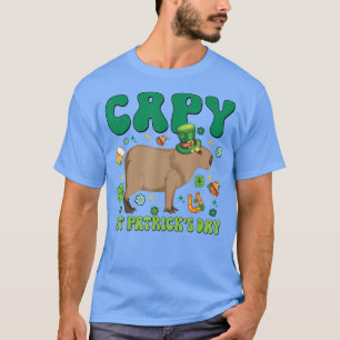 Capy St Patrick's Day Funny Capybara Kleeblatt Luc T-Shirt