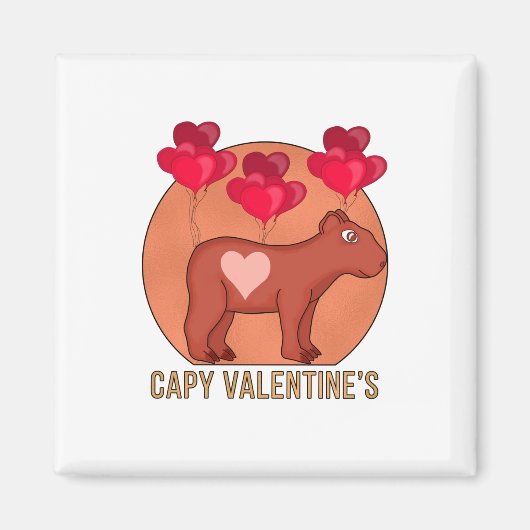 Capy Valentine Magnet (Vorne)