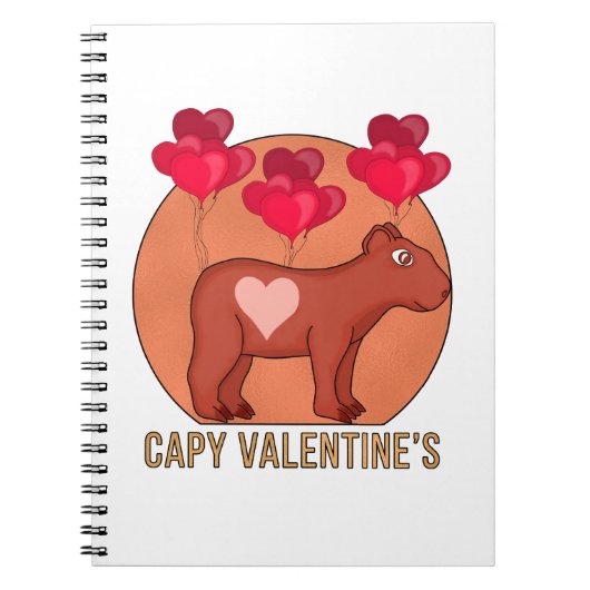 Capy Valentine Notizblock (Vorderseite)