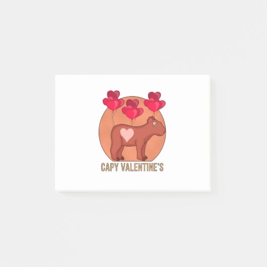 Capy Valentine Post-it Klebezettel (Vorderseite)