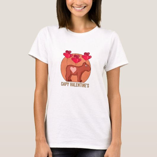 Capy Valentine T-Shirt (Vorderseite)