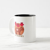 Capy Valentine Zweifarbige Tasse (Vorderseite Links)