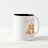 Capy Valentine's Day Capybara Zweifarbige Tasse (VorderseiteRechts)