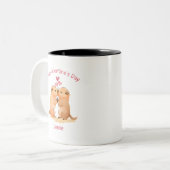 Capy Valentine's Day Capybara Zweifarbige Tasse (Vorderseite Links)