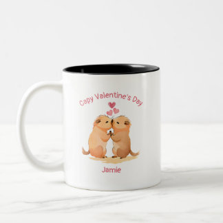 Capy Valentine's Day Capybara Zweifarbige Tasse