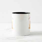 Capy Valentine's Day Capybara Zweifarbige Tasse (Mittel)