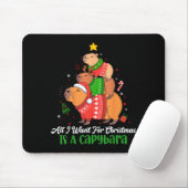 Capy Weihnachten Süße Capybara Weihnachtsbaum Pjs  Mousepad (Mit Mouse)
