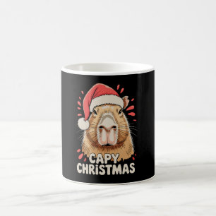 Capy Weihnachten Xmas Santa Hut Capybara Nagetier Kaffeetasse
