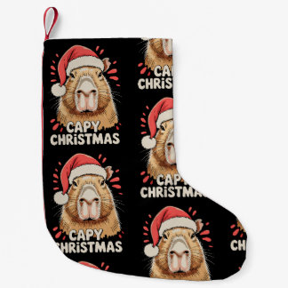 Capy Weihnachten Xmas Santa Hut Capybara Nagetier Kleiner Weihnachtsstrumpf