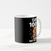 Capybara 100. Schultag Süße Capy-Tiere Kaffeetasse (VorderseiteRechts)