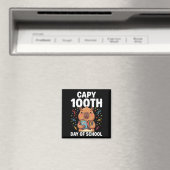 Capybara 100. Schultag Süße Capy-Tiere Magnet (In Situ (Geschirrspüler))