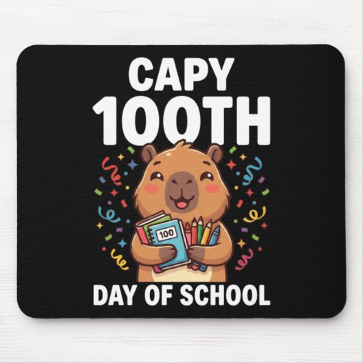 Capybara 100. Schultag Süße Capy-Tiere Mousepad (Vorne)