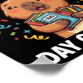 Capybara 100. Schultag Süße Capy-Tiere Poster (Ecke)