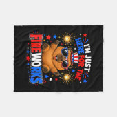Capybara 4. Juli ich bin hier für das Feuerwerk  Fleecedecke (Vorderseite (Horizontal))
