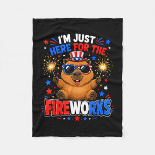 Capybara 4. Juli ich bin hier für das Feuerwerk Fleecedecke