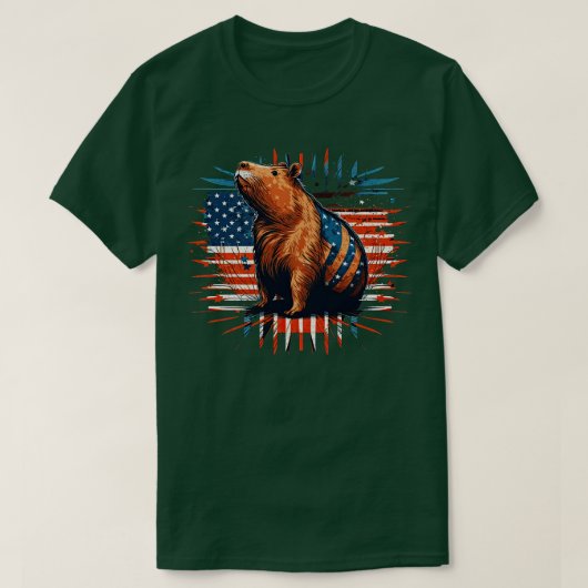 Capybara 4. Juli T-Shirt (Design vorne)