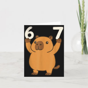 Capybara 67 Meme Sechs Sieben Lustig  Karte