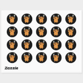 Capybara 67 Meme Sechs Sieben Lustig Runder Aufkleber (Blatt)