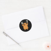 Capybara 67 Meme Sechs Sieben Lustig Runder Aufkleber (Umschlag)