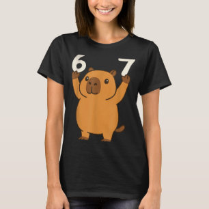 Capybara 67 Meme Sechs Sieben Lustig T-Shirt