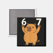Capybara 67 Meme Six Seven Funny  Magnet (Vorderseite/Rückseite)