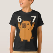 Capybara 67 Meme Six Seven Funny T-Shirt (Vorderseite)