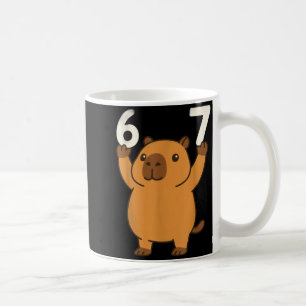 Capybara 67 Meme Six Seven Lustig  Kaffeetasse