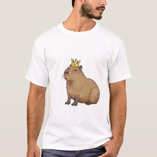 Capybara-Adel: Der König der Coolness. T-Shirt (Vorderseite)