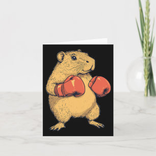 Capybara als Boxer-Funny Boxing verkleidet Karte