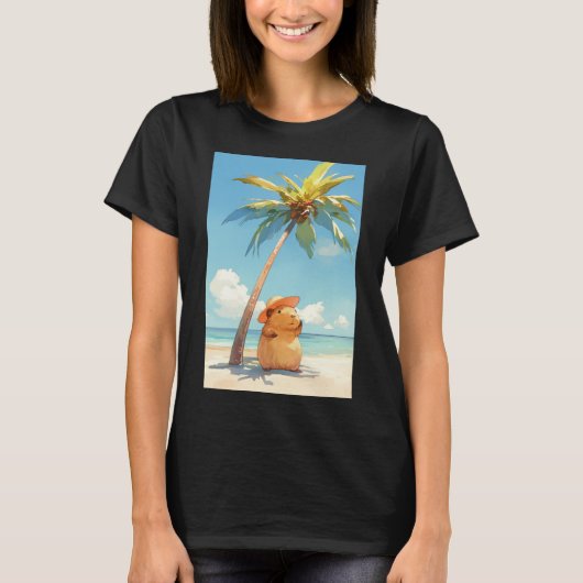 Capybara an den Tropen T-Shirt (Vorderseite)