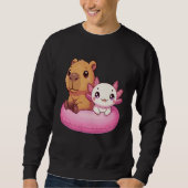 Capybara and Axolotl Kawaii Sweatshirt (Vorderseite)